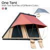 Trustmade Triangle Aluminium Black Hard Shell Beige Rooftop Tent Scout MAX Series ;  With Two Rainflies of Different Colors - Black+Beige with Rack